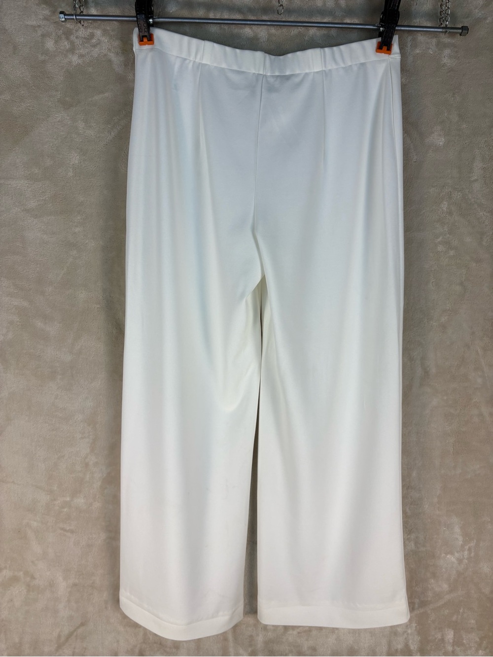 Pull-On Wide-Leg Pants in Ivory